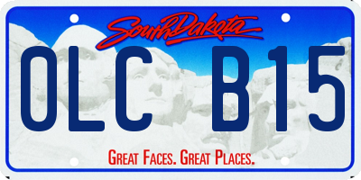 SD license plate 0LCB15