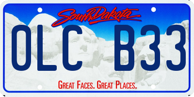 SD license plate 0LCB33