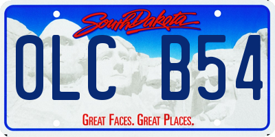 SD license plate 0LCB54