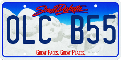 SD license plate 0LCB55