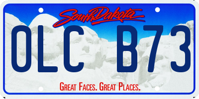 SD license plate 0LCB73