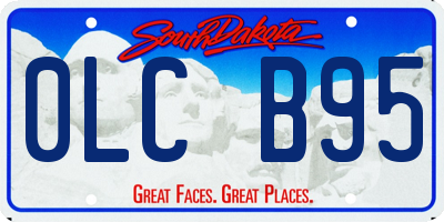 SD license plate 0LCB95