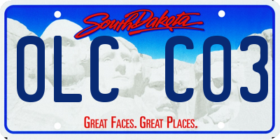 SD license plate 0LCC03
