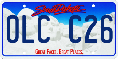 SD license plate 0LCC26