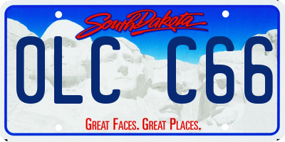 SD license plate 0LCC66