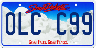 SD license plate 0LCC99