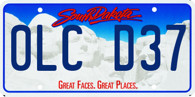 SD license plate 0LCD37
