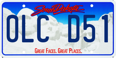 SD license plate 0LCD51