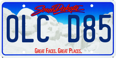 SD license plate 0LCD85