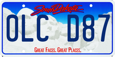 SD license plate 0LCD87