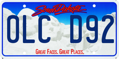 SD license plate 0LCD92
