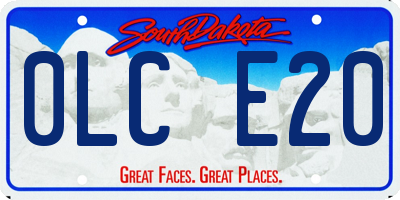 SD license plate 0LCE20