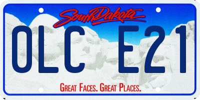SD license plate 0LCE21