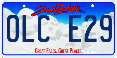SD license plate 0LCE29