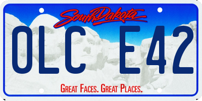 SD license plate 0LCE42