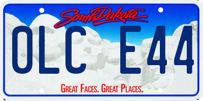 SD license plate 0LCE44