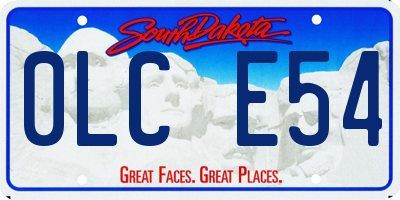 SD license plate 0LCE54