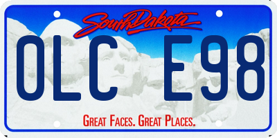 SD license plate 0LCE98