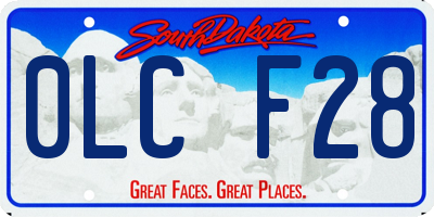 SD license plate 0LCF28