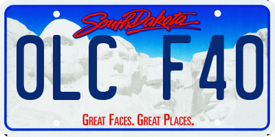 SD license plate 0LCF40