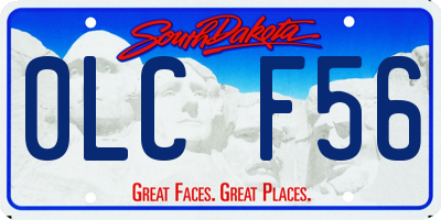 SD license plate 0LCF56
