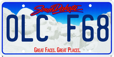 SD license plate 0LCF68