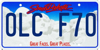 SD license plate 0LCF70