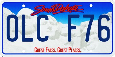 SD license plate 0LCF76