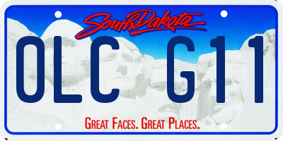 SD license plate 0LCG11