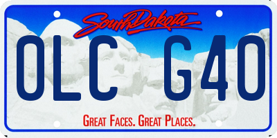 SD license plate 0LCG40