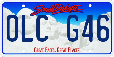 SD license plate 0LCG46
