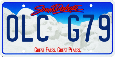 SD license plate 0LCG79