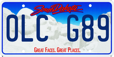 SD license plate 0LCG89