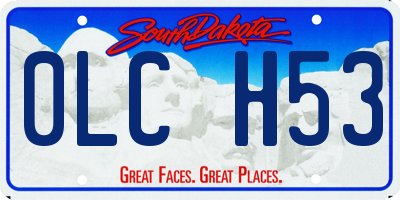 SD license plate 0LCH53