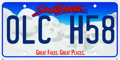SD license plate 0LCH58