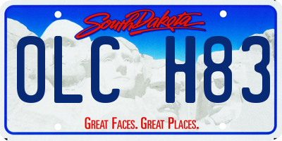 SD license plate 0LCH83