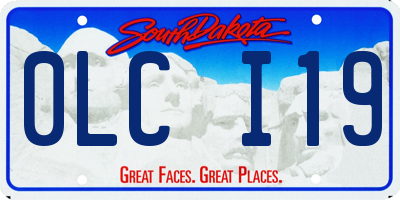SD license plate 0LCI19