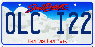 SD license plate 0LCI22