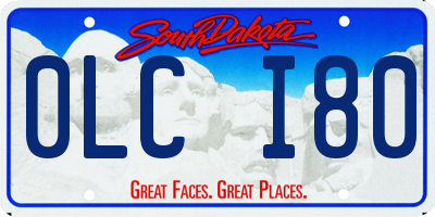 SD license plate 0LCI80