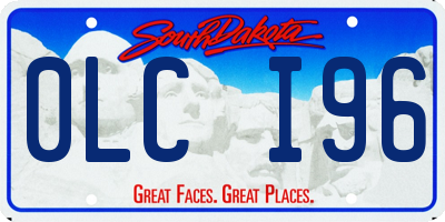 SD license plate 0LCI96