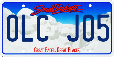 SD license plate 0LCJ05