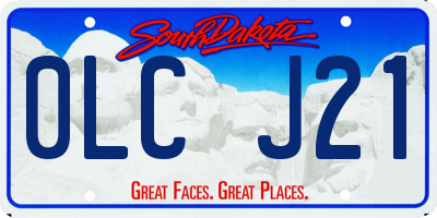 SD license plate 0LCJ21