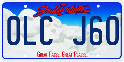 SD license plate 0LCJ60