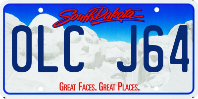 SD license plate 0LCJ64