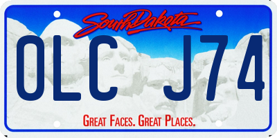 SD license plate 0LCJ74