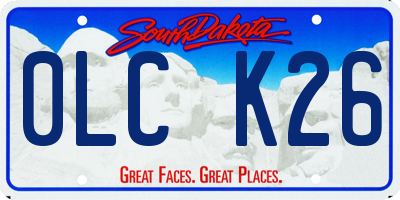 SD license plate 0LCK26