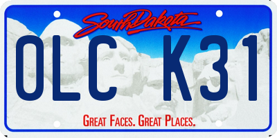 SD license plate 0LCK31