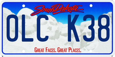 SD license plate 0LCK38