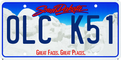 SD license plate 0LCK51