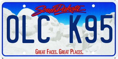 SD license plate 0LCK95